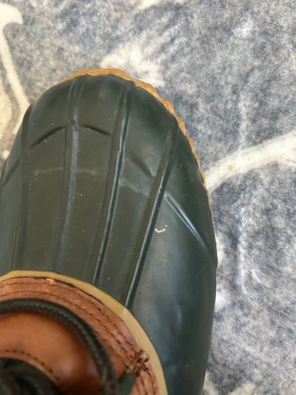 Men's Green & Brown Waterproof Duck Shoes